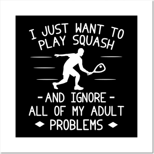 Squash Away Adult Woes! Funny Tee & Hoodie Posters and Art